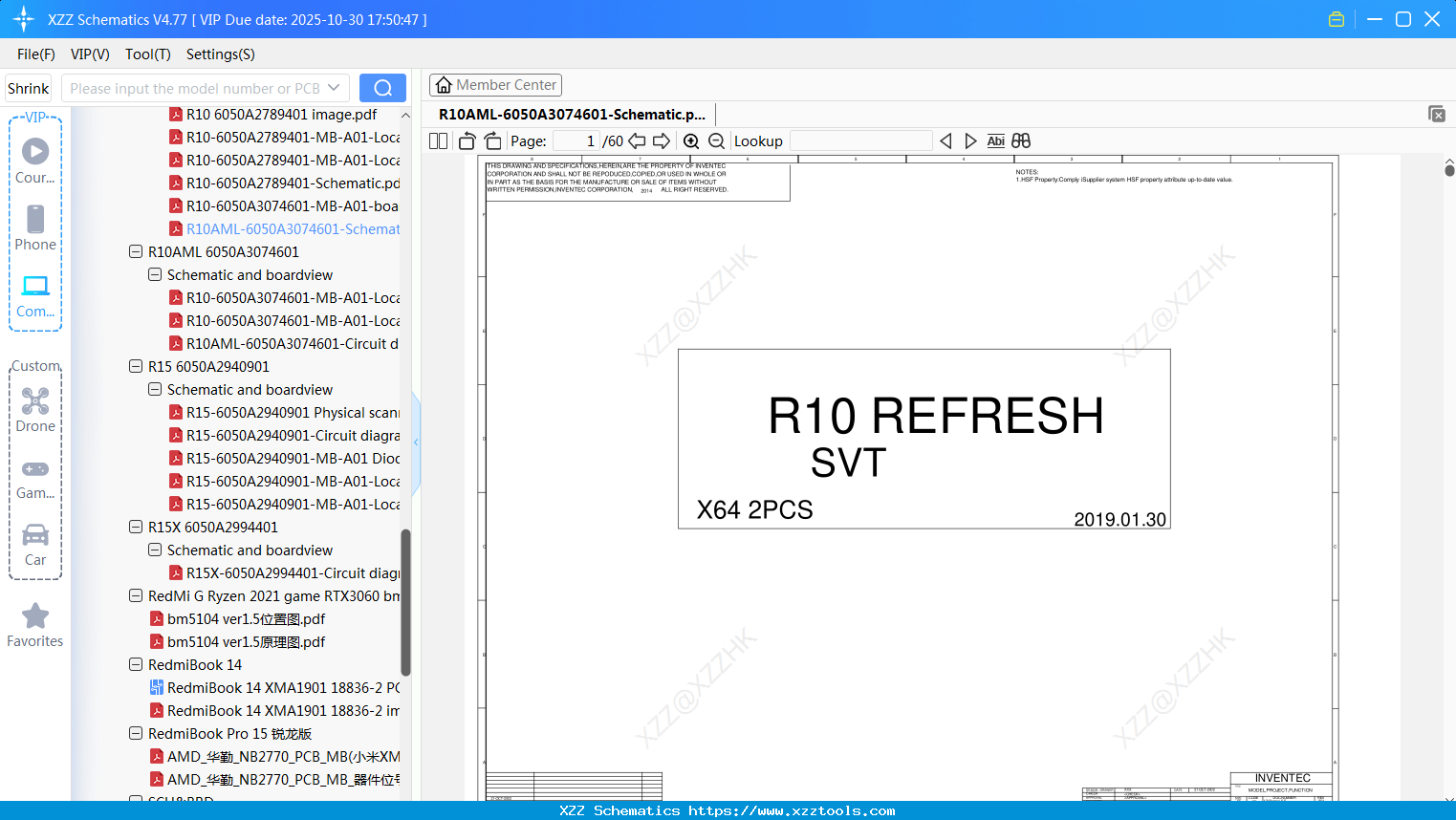 Laptop Xiaomi R10AML-6050A3074601-Schematic